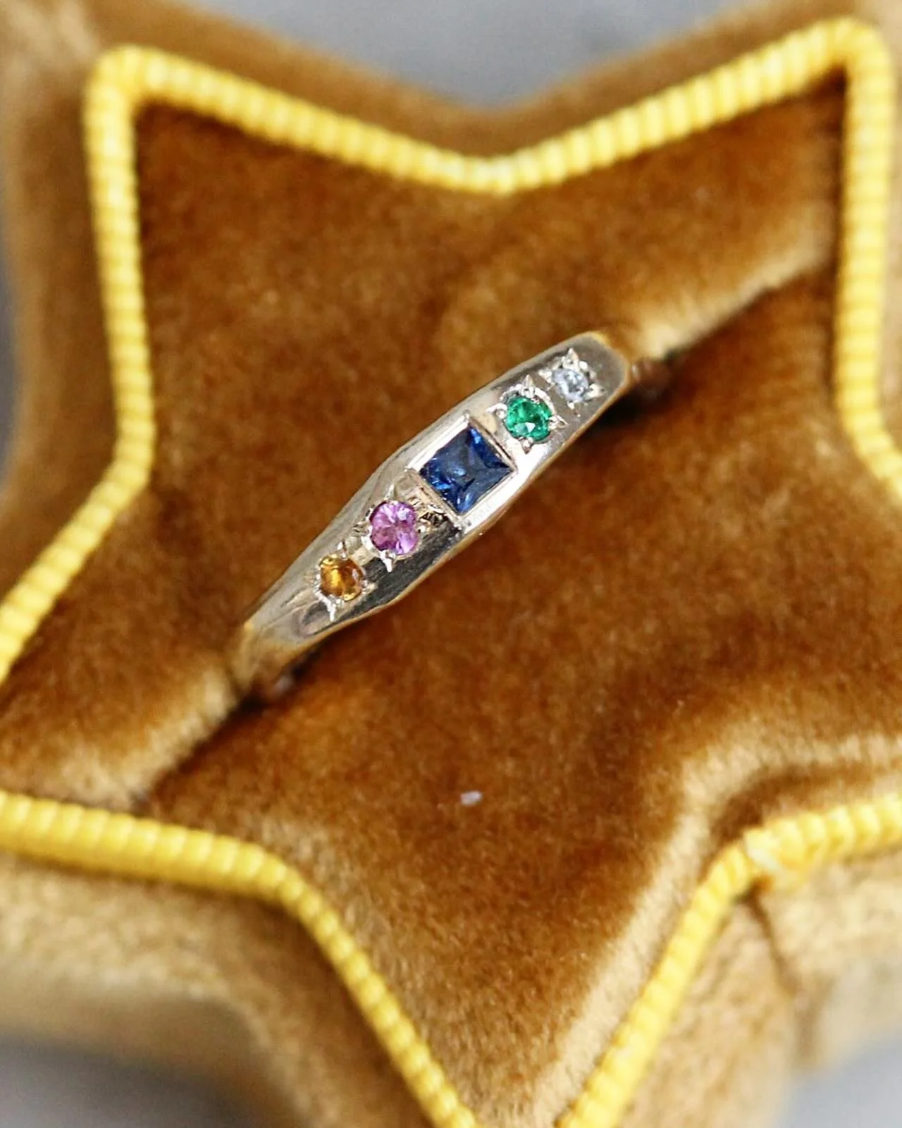 The og Wave Ring! This was one of the first ever wave ring gemstone combinations I ever made, and it remains a favourite. As much as I obviously love making your bespoke pieces, I always feel a sense of pride when someone goes for this piece. As it j