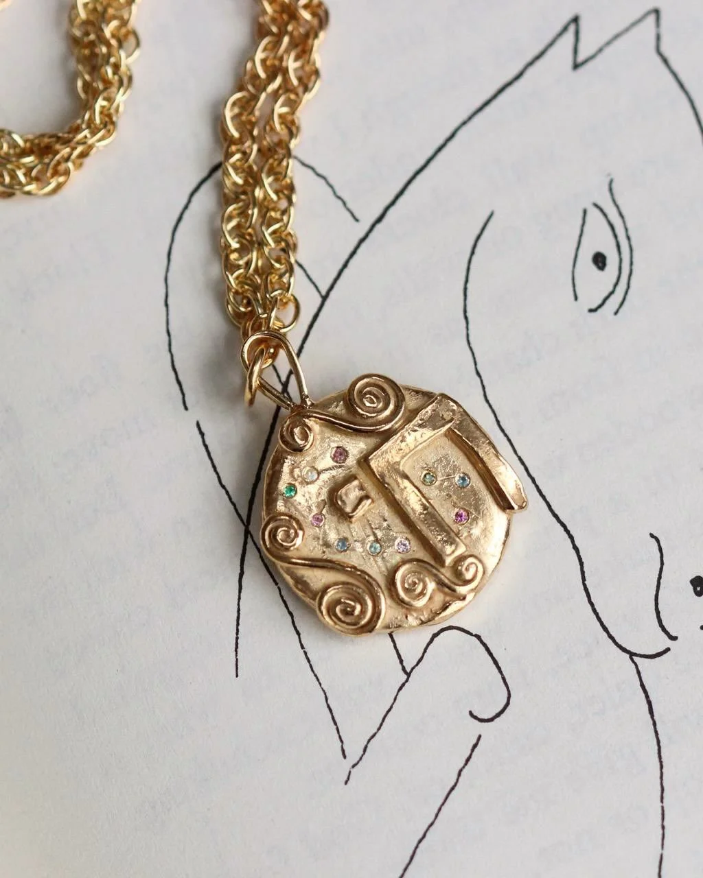 I am delightedddd to share a very special piece. A bit different to usual as I don&rsquo;t usually do totally bespoke pieces, but this was an exception! 

A personalised chai necklace, for an 80th birthday. Set with 10 gemstones on the front, birthst