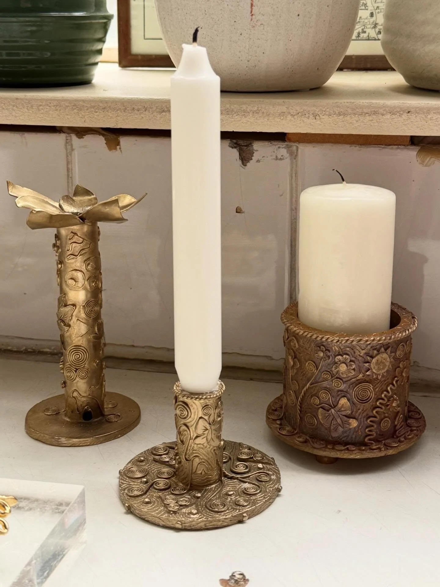 I&rsquo;m off work at the moment getting SO much inspiration 😭✨🎨

I&rsquo;m so happy with the first smaller candle stick sample&hellip; more to come 🛠️