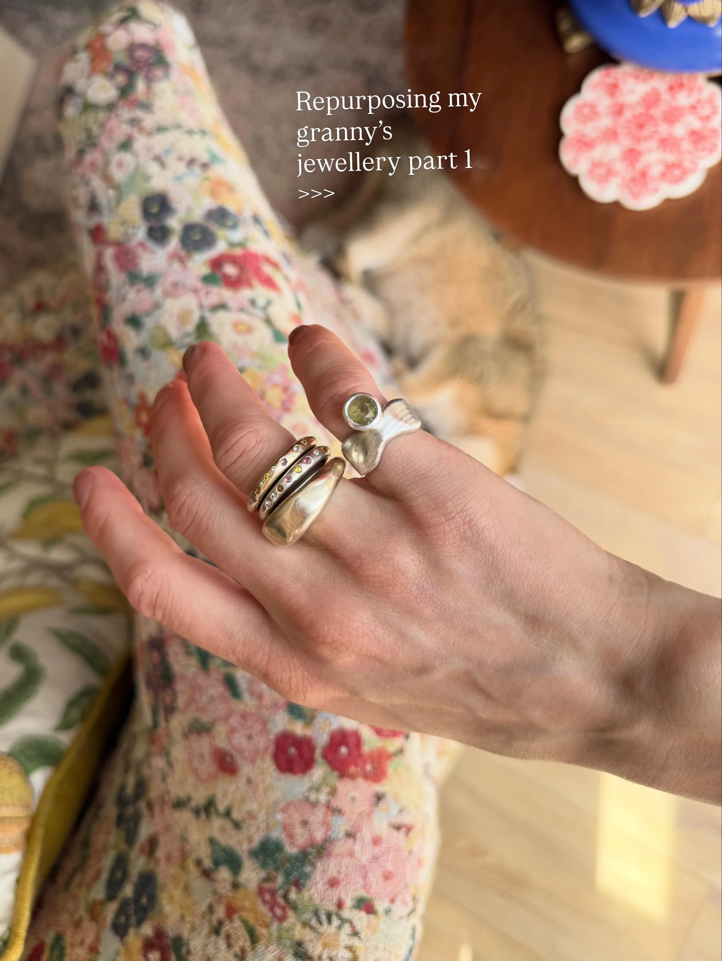 My granny had a lot of jewellery that I have been meaning to repurpose into some pieces for my mum and I. I&rsquo;ve been wanting to make this ring for forever and I LOVE it. I have a couple of other pieces in mind I&rsquo;ll be making, but part one 