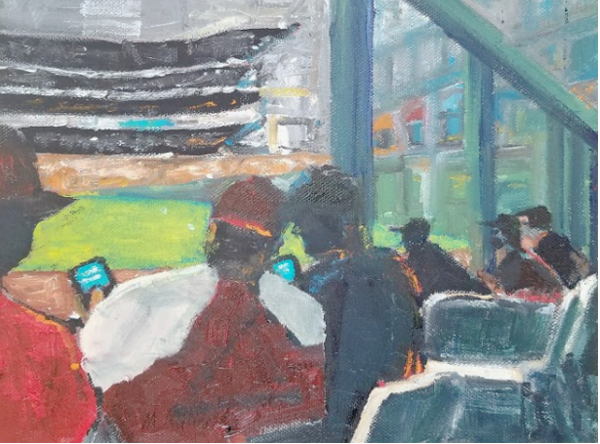 Sidelined - Oil - 8" x 10"