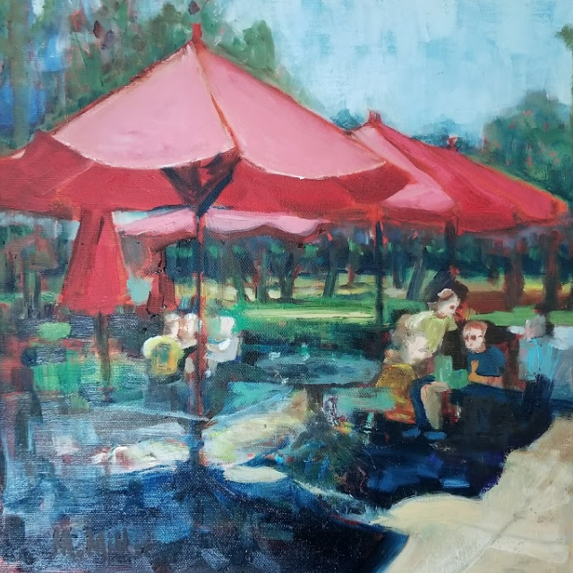 Deciding - Oil - 12" x 12"