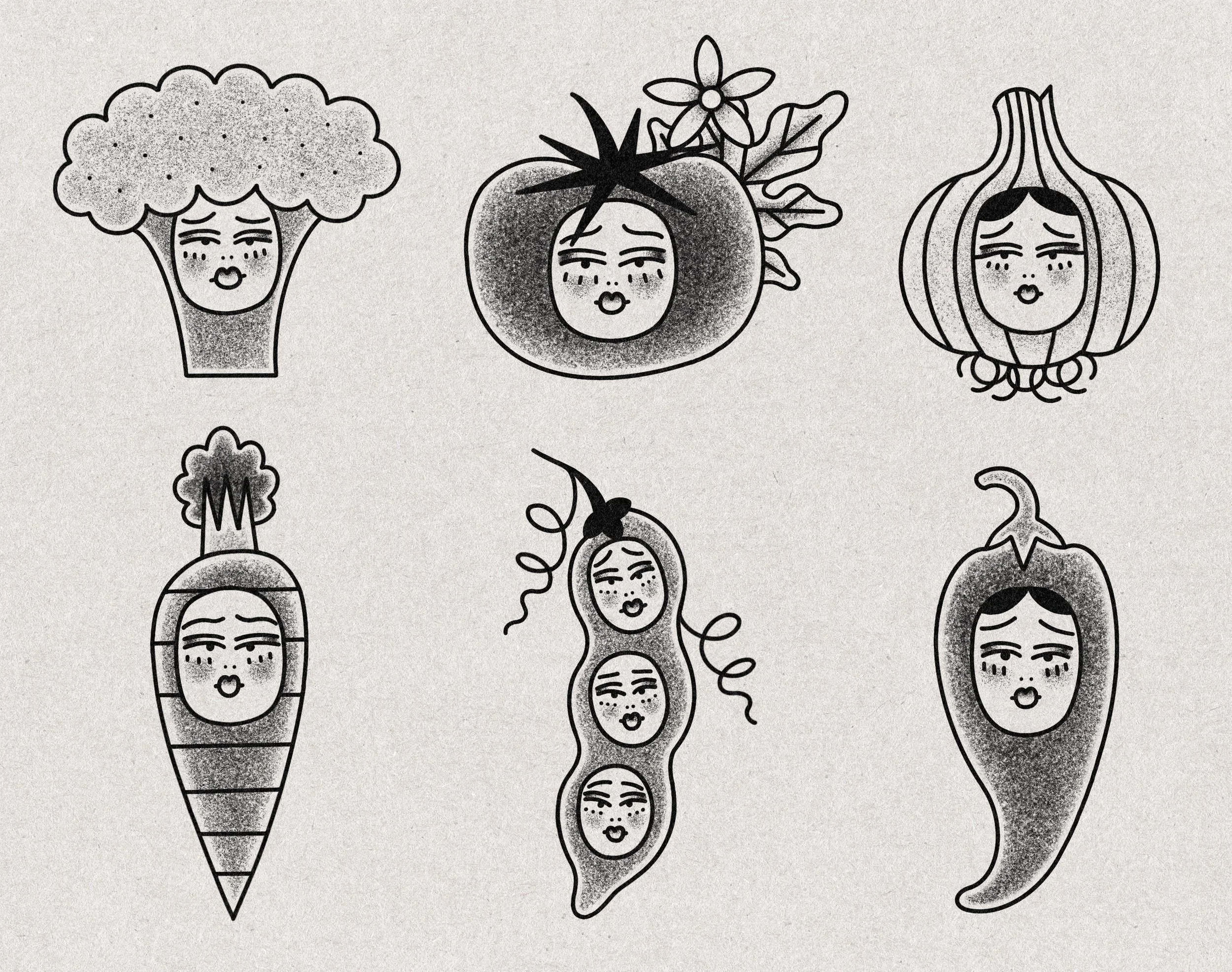 VEGGIE FACES