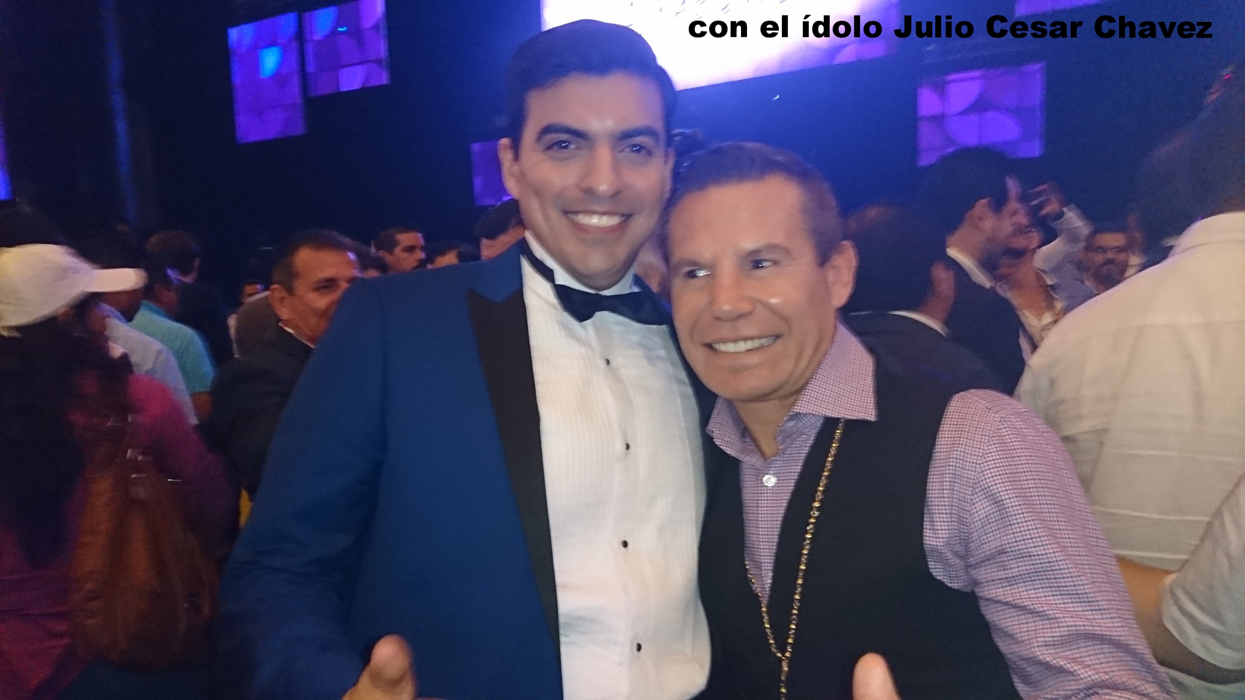 Con el Cesar del boxeo Don Julio Cesar Chávez