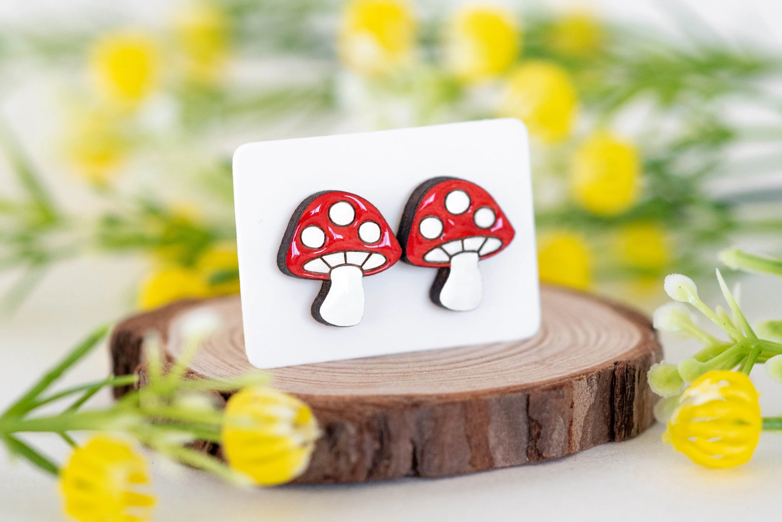 Woodland Mushroom Stud Earrings 2.jpg