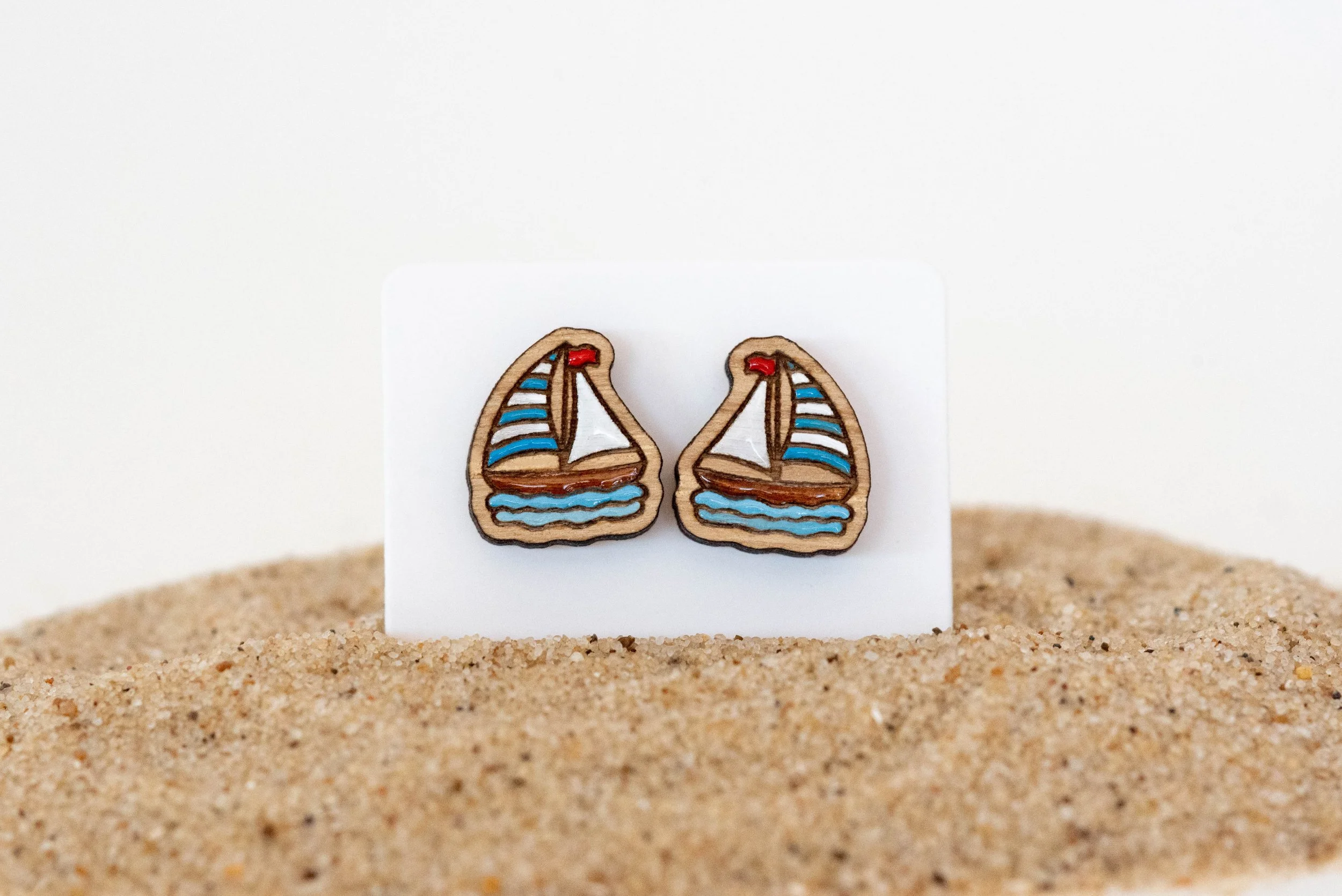 Sailing Ship Stud Earrings 1.jpg