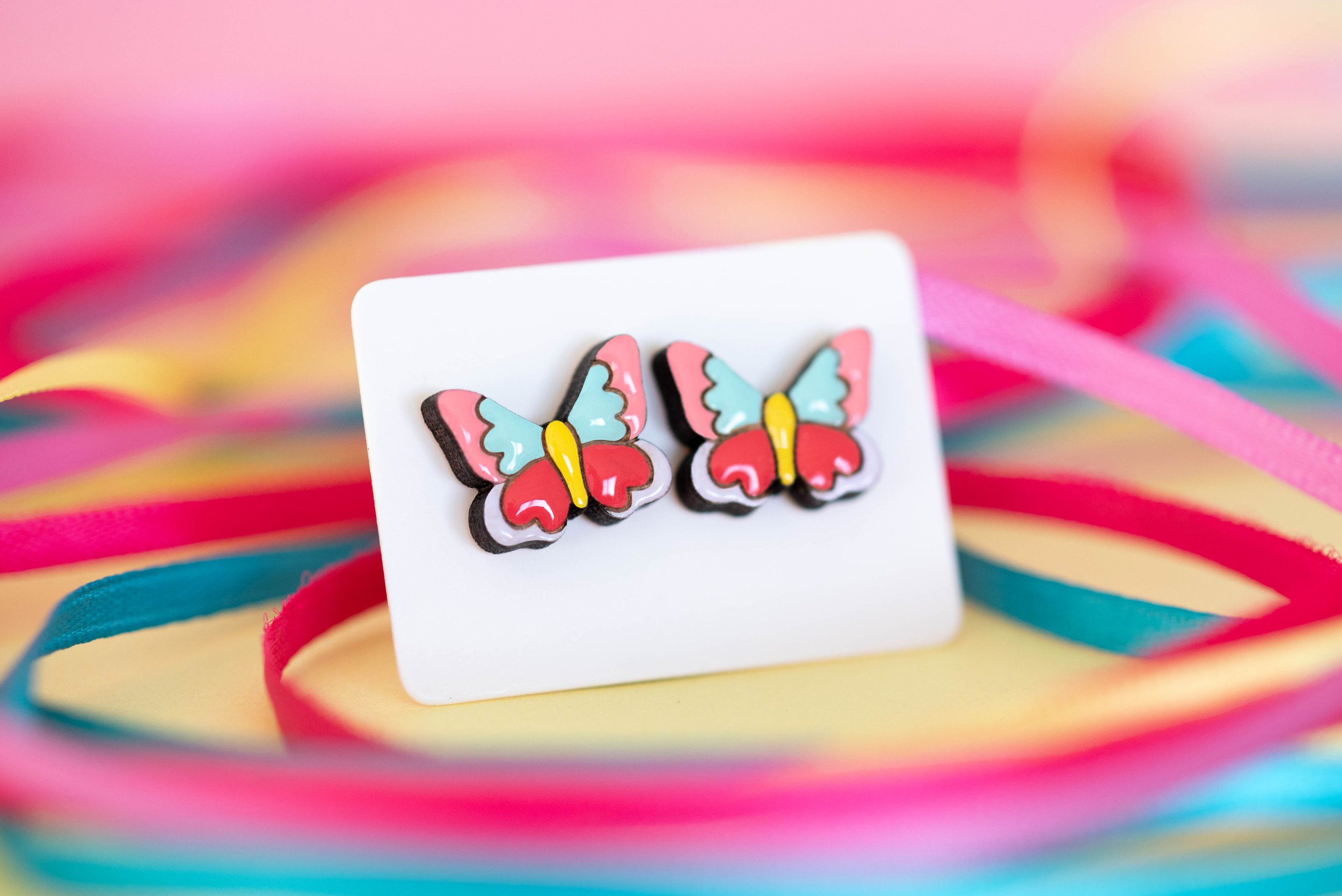 Butterfly Stud Earrings Scalloped 1.jpg