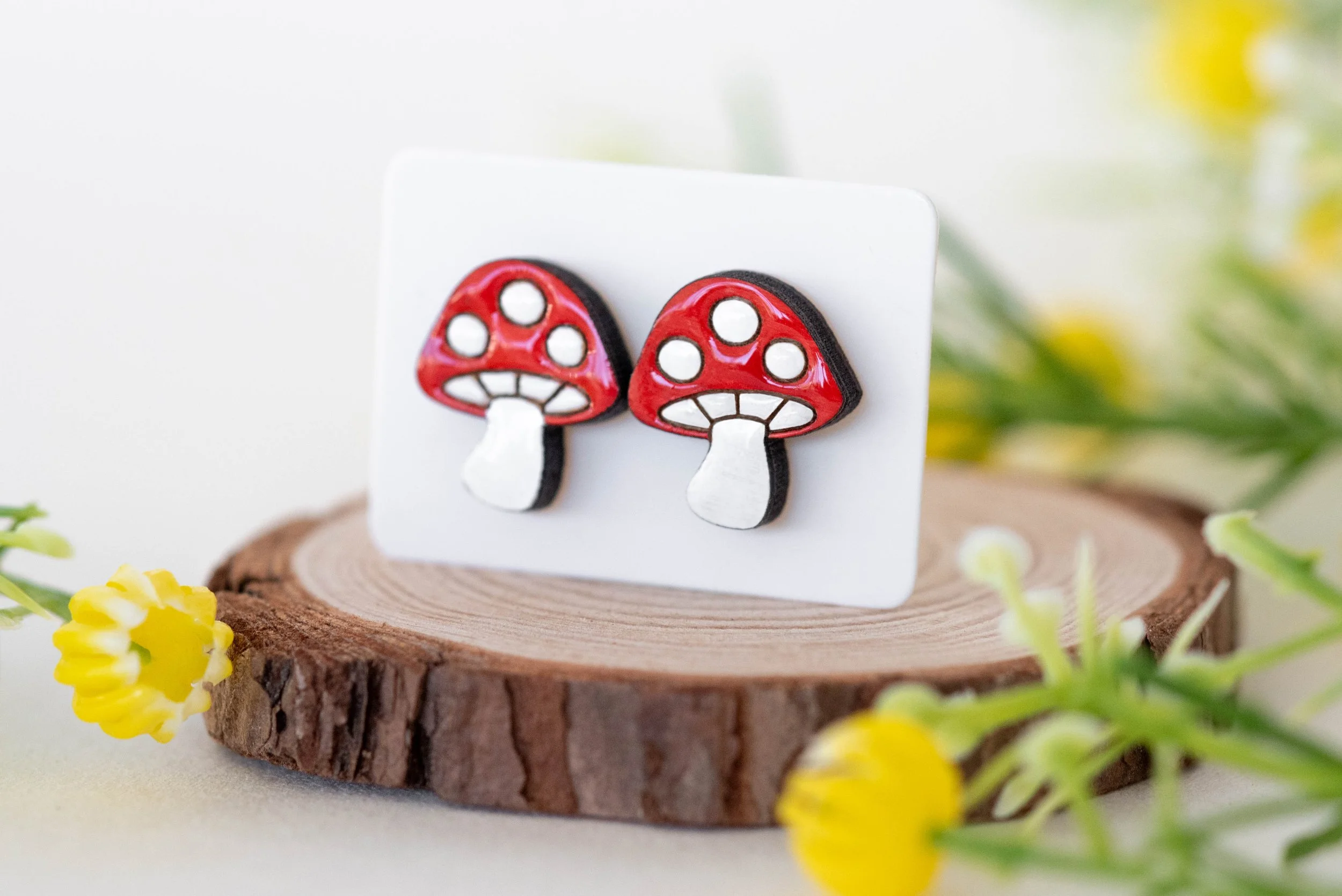 Woodland Mushroom Stud Earrings 3.jpg