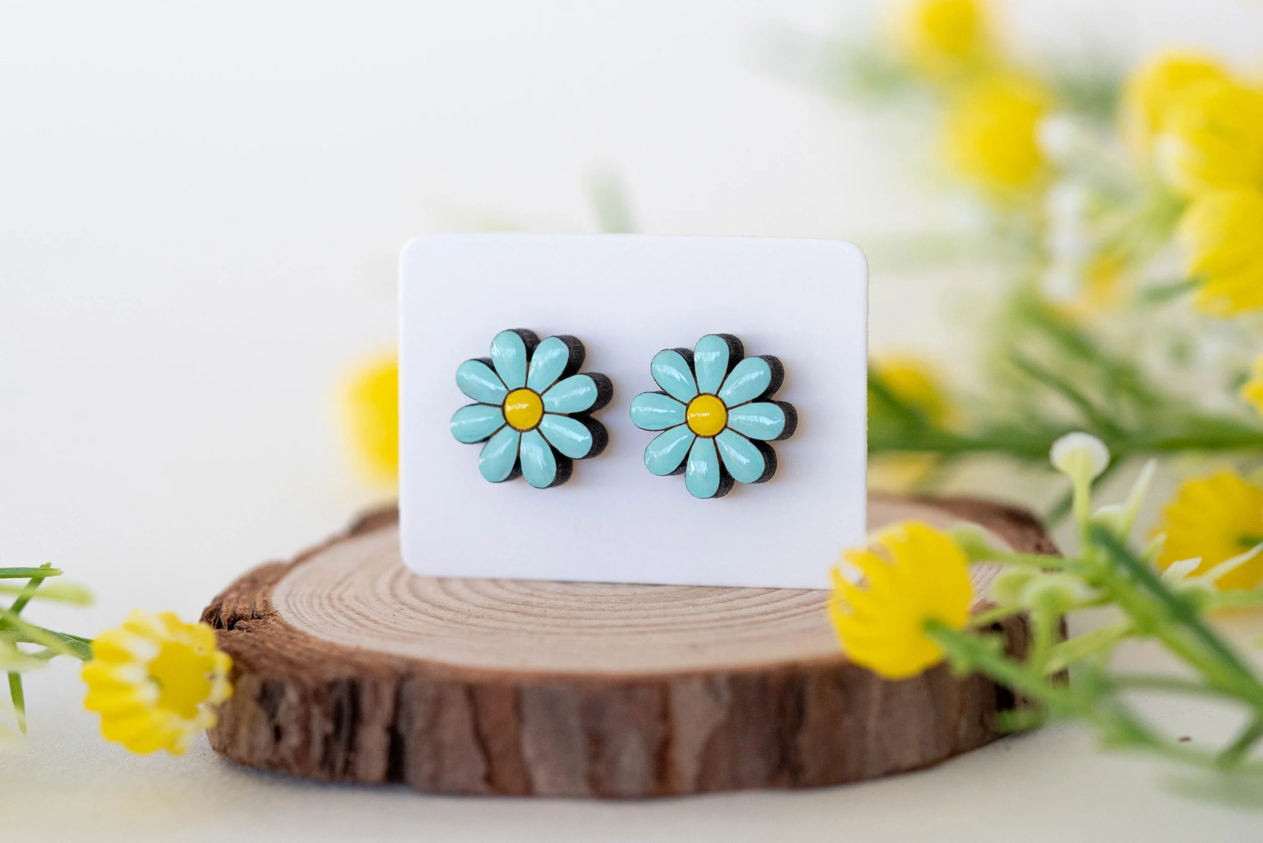 Turquiose Flower Stud Earrings 3.jpg