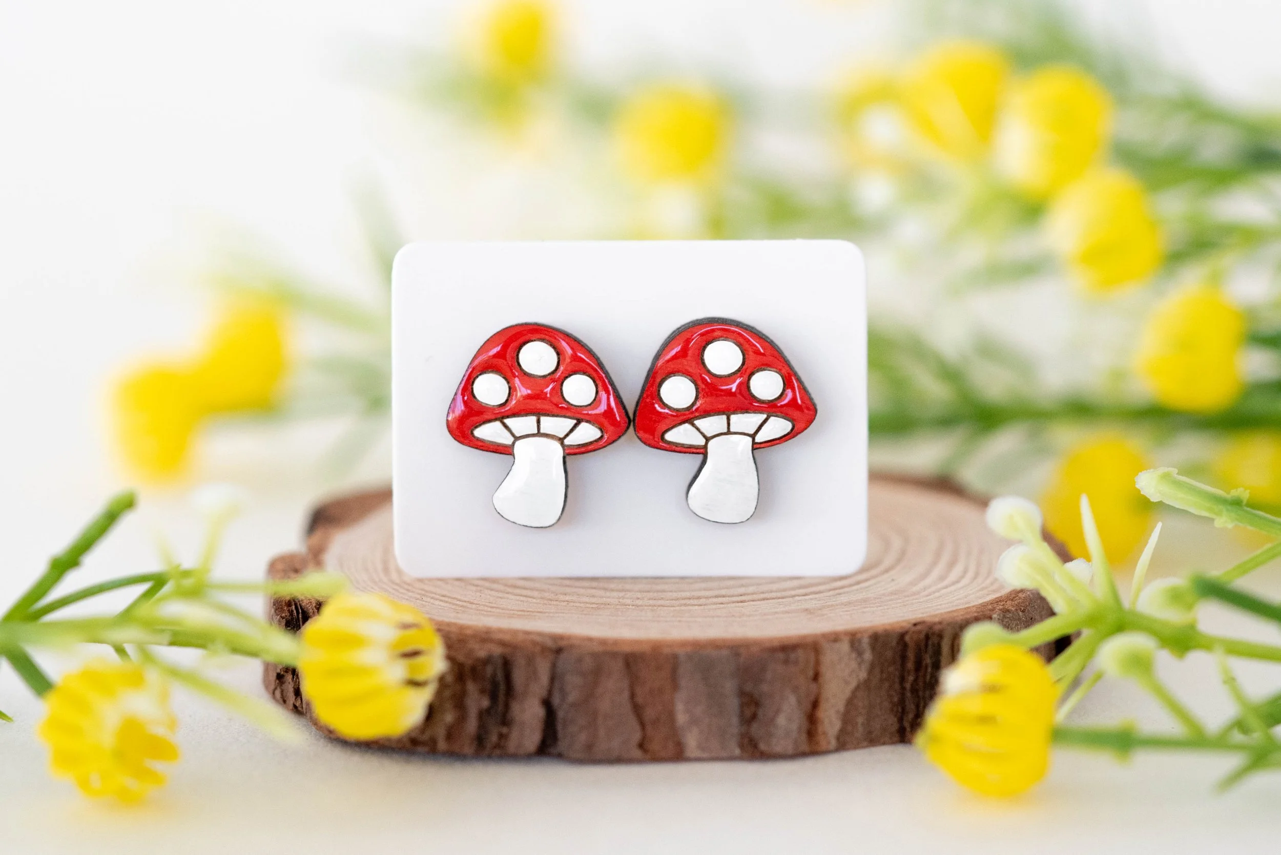 Woodland Mushroom Stud Earrings 1.jpg