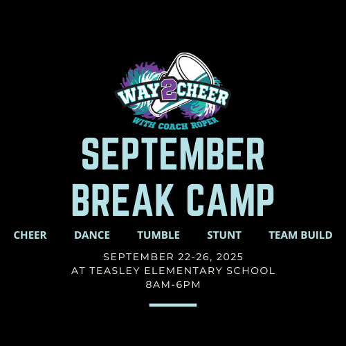 Way2Cheer: September Break Camp (Sept 22-26, 2025)