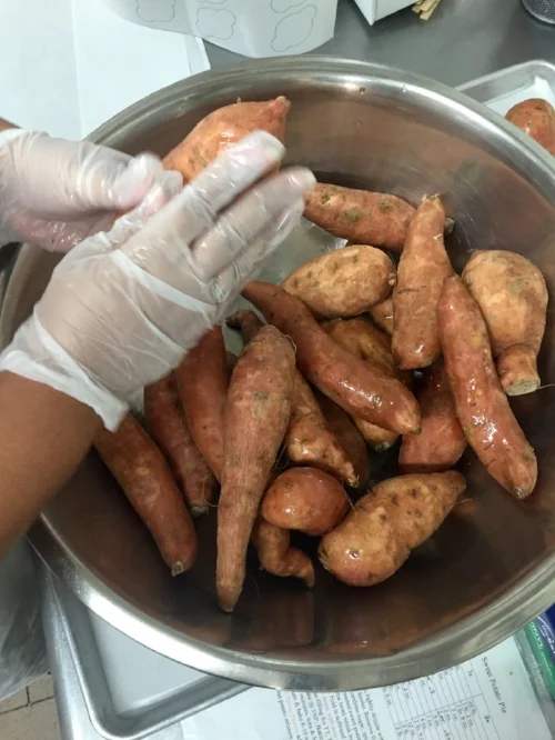 The golden child of this month's Pit of the Month: yams from GT Kindle Farms in Grand Saline, Texas.