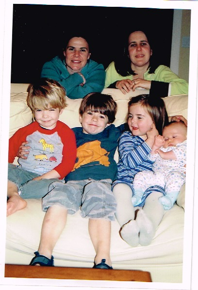 Me, my sister, and both of our babies.