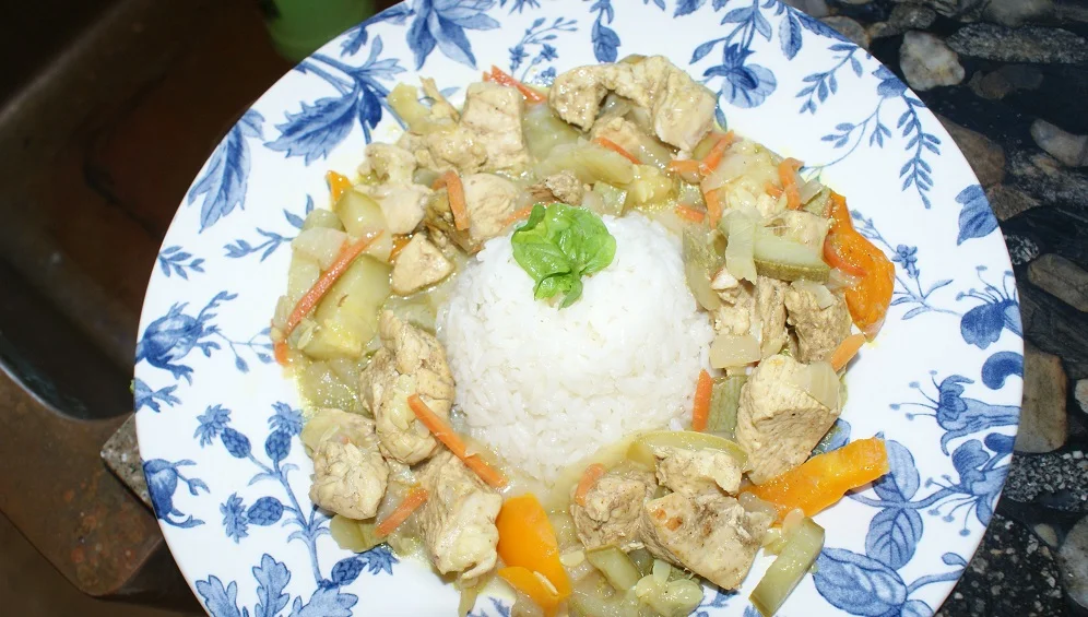Chicken Curry and Coconut Rice Recipe