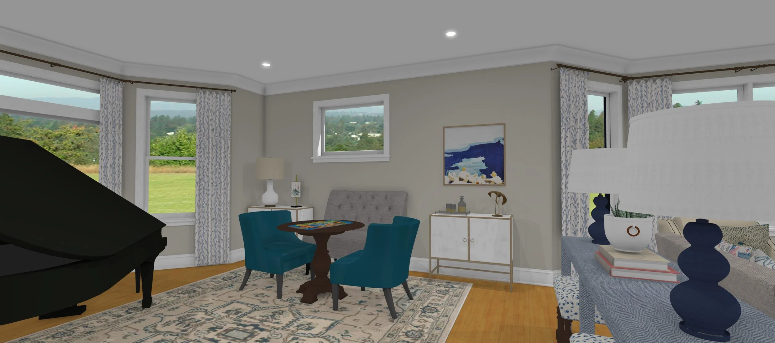 View of Game Table area in Sitting Room