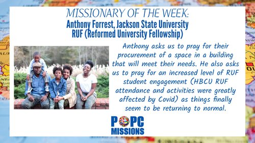 Missionary of the Week: Anthony Forrest (RUF Campus Minister at Jackson ...