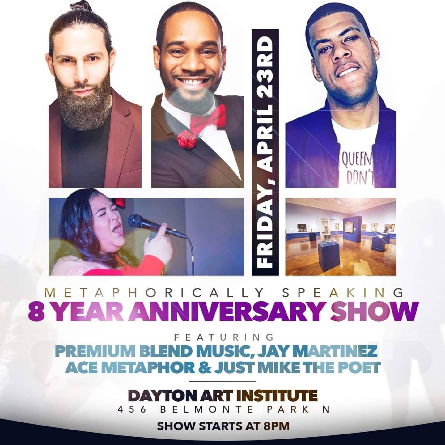 Dayton we are 1 week away from Metaphorically Speakings 8 year anniversary show! Tickets in bio. Only 4 left.