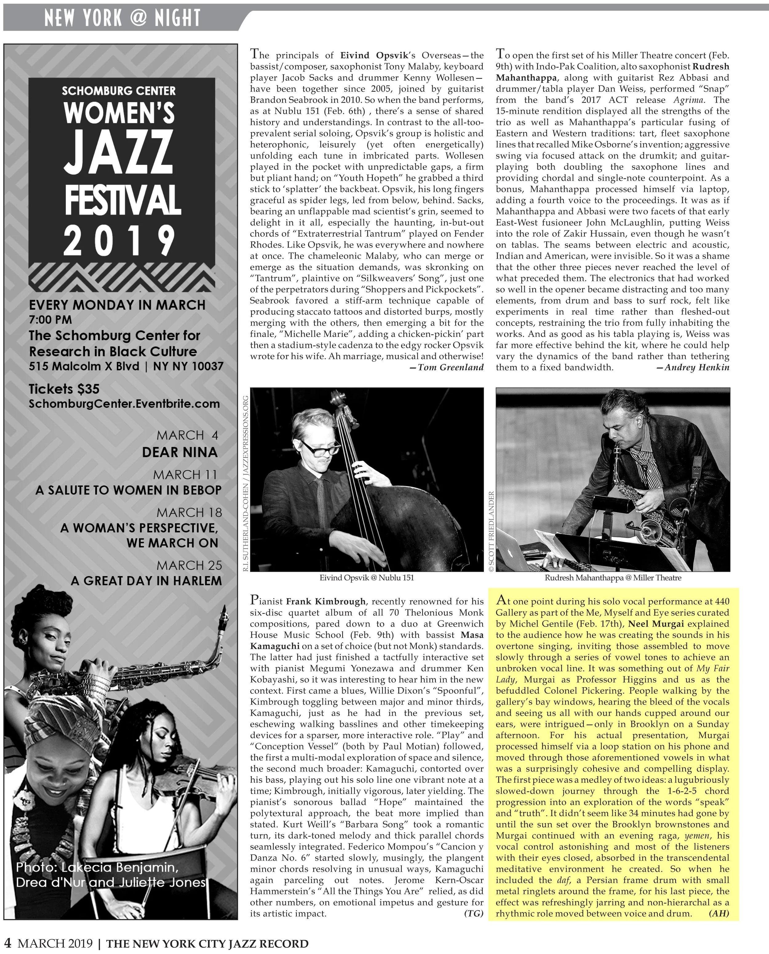 The New York City Jazz Record