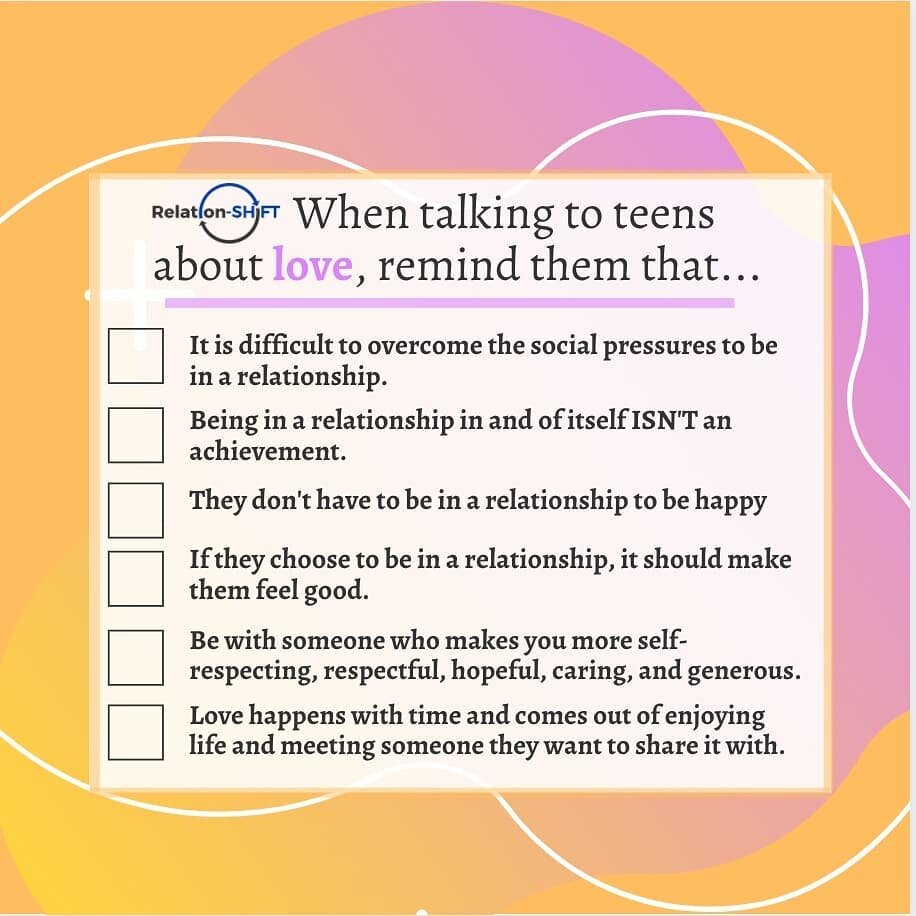 Have you checked out Relation-Shift&rsquo;s curriculum for &ldquo;Talking to Kids About Love&rdquo;? Our facilitator guide offers parents and educators great tips for broaching sensitive topics like love, sex, and healthy relationships with youth; su