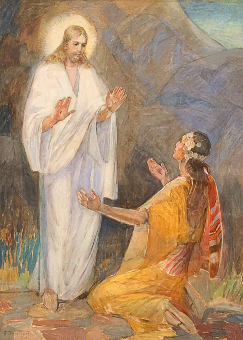 Touch Me Not, 1939, oil on canvas, Minerva Teichert Brigham Young University Museum of Art