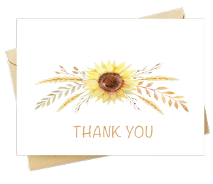 thank you sunflower note card set thank you sunflower note