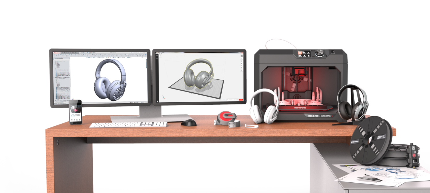 MakerBot Professional Solution - Hardware, desktop and mobile app workflows, and materials designed to meet the needs of professionals