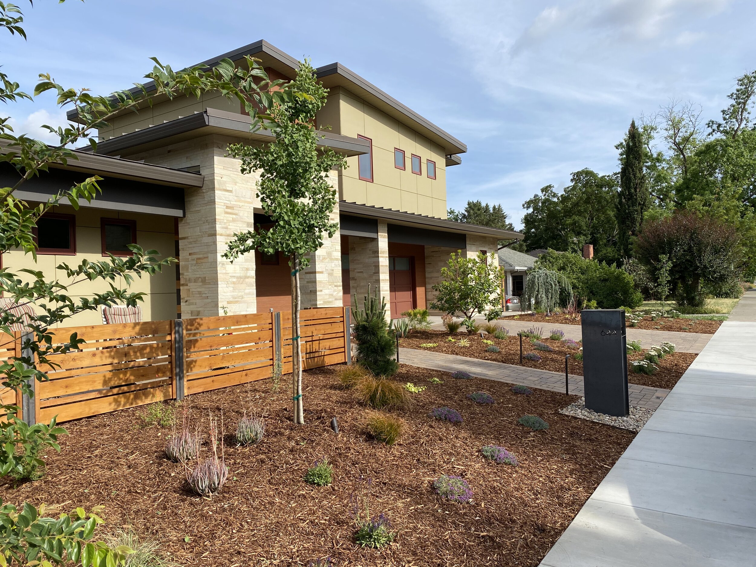  Full front yard landscape remodel. 