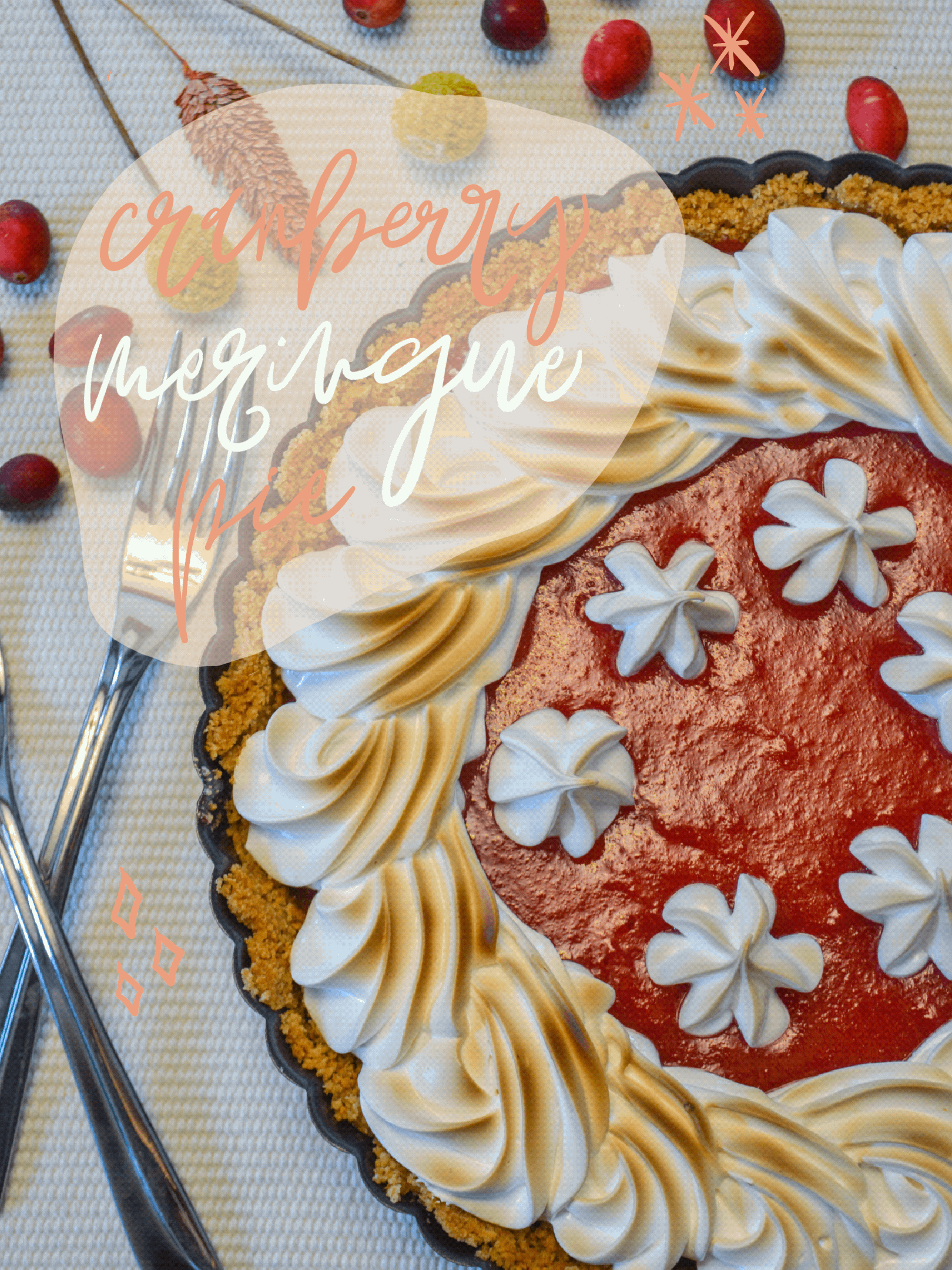 Cranberry Meringue Pie