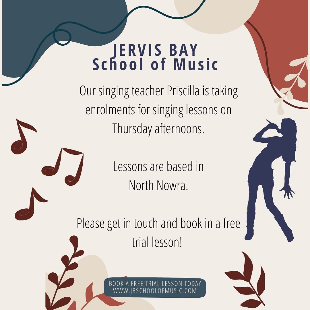 Singing lessons now available in North Nowra with our singing teacher Priscilla. Book now for a free trial lesson! #singinglessons @all_the_fuss_music