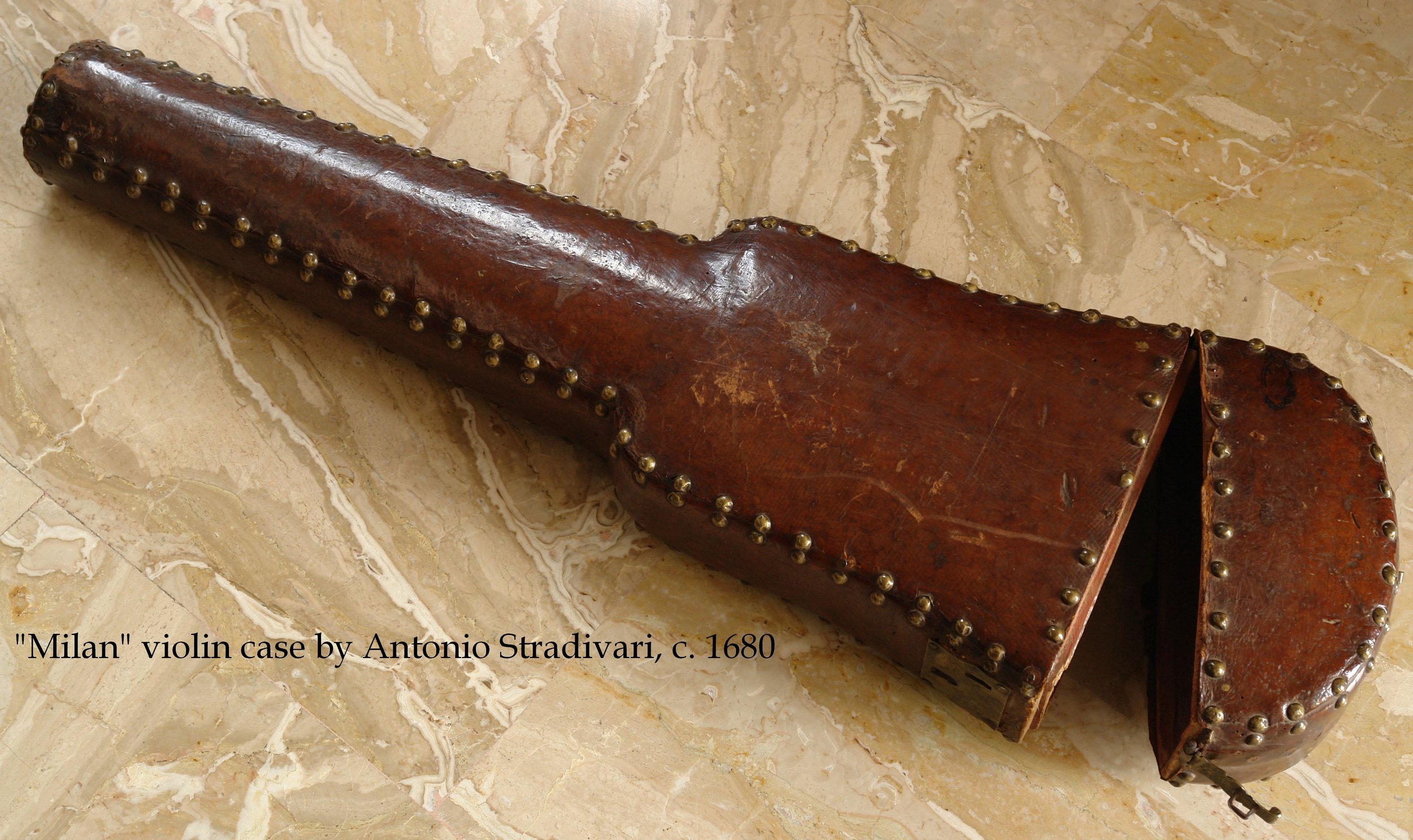 "Milan" violin case by Antonio Stradivari, c. 1680