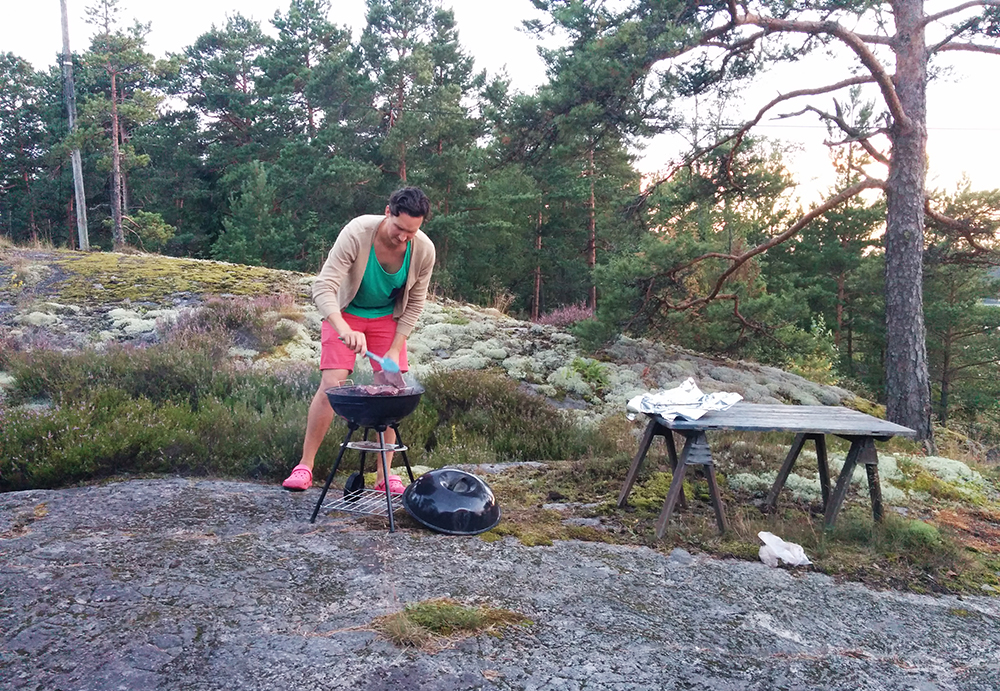 Jon hade grillansvaret.