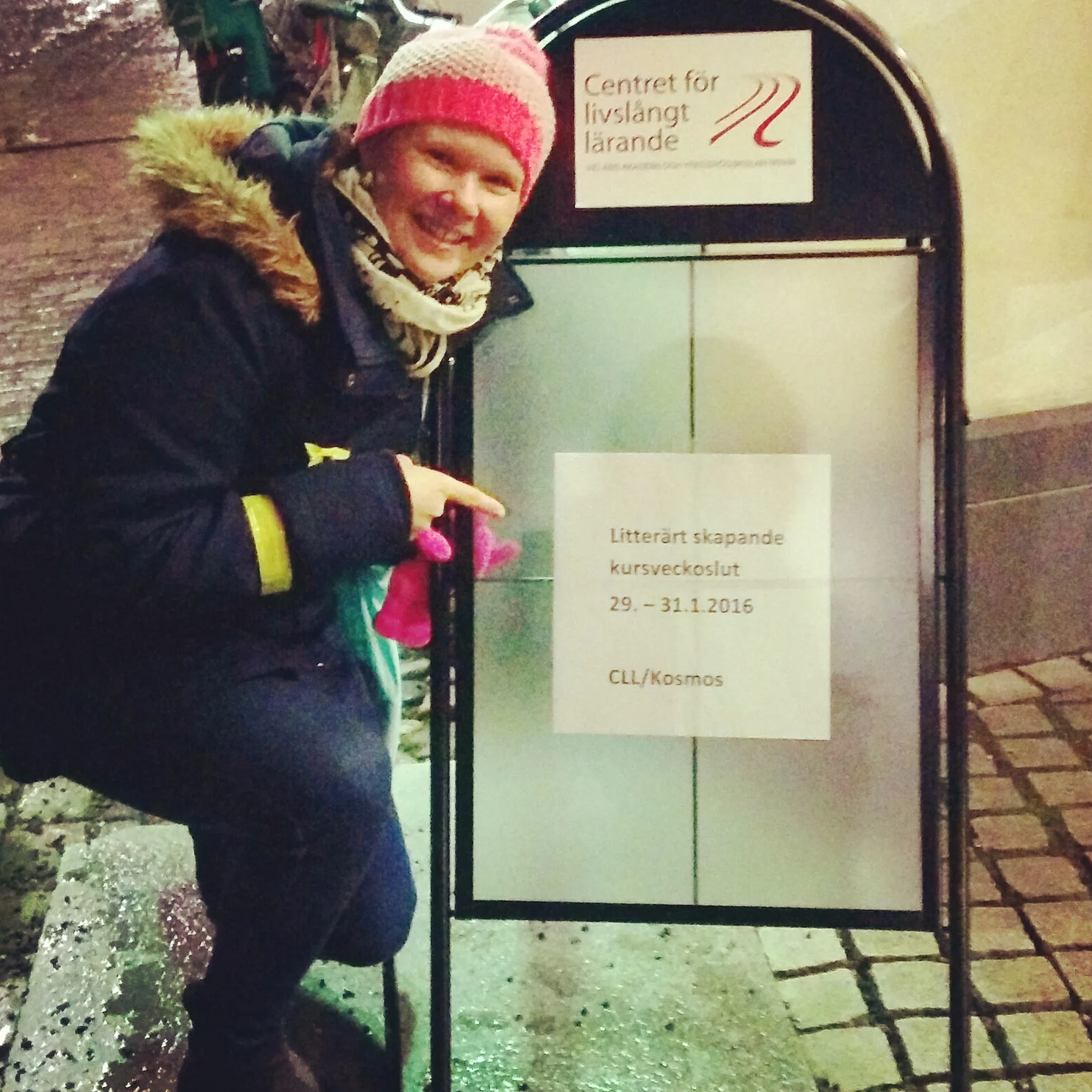 Lätt ivrig inför första kursträffen i Åbo.