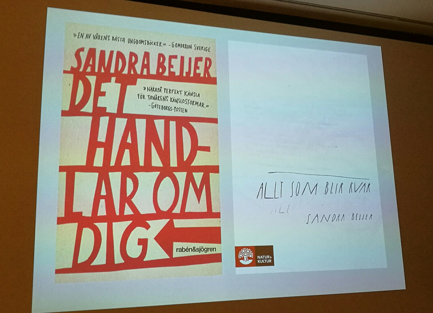 Jag har läst båda Sandras böcker och gillar dem!