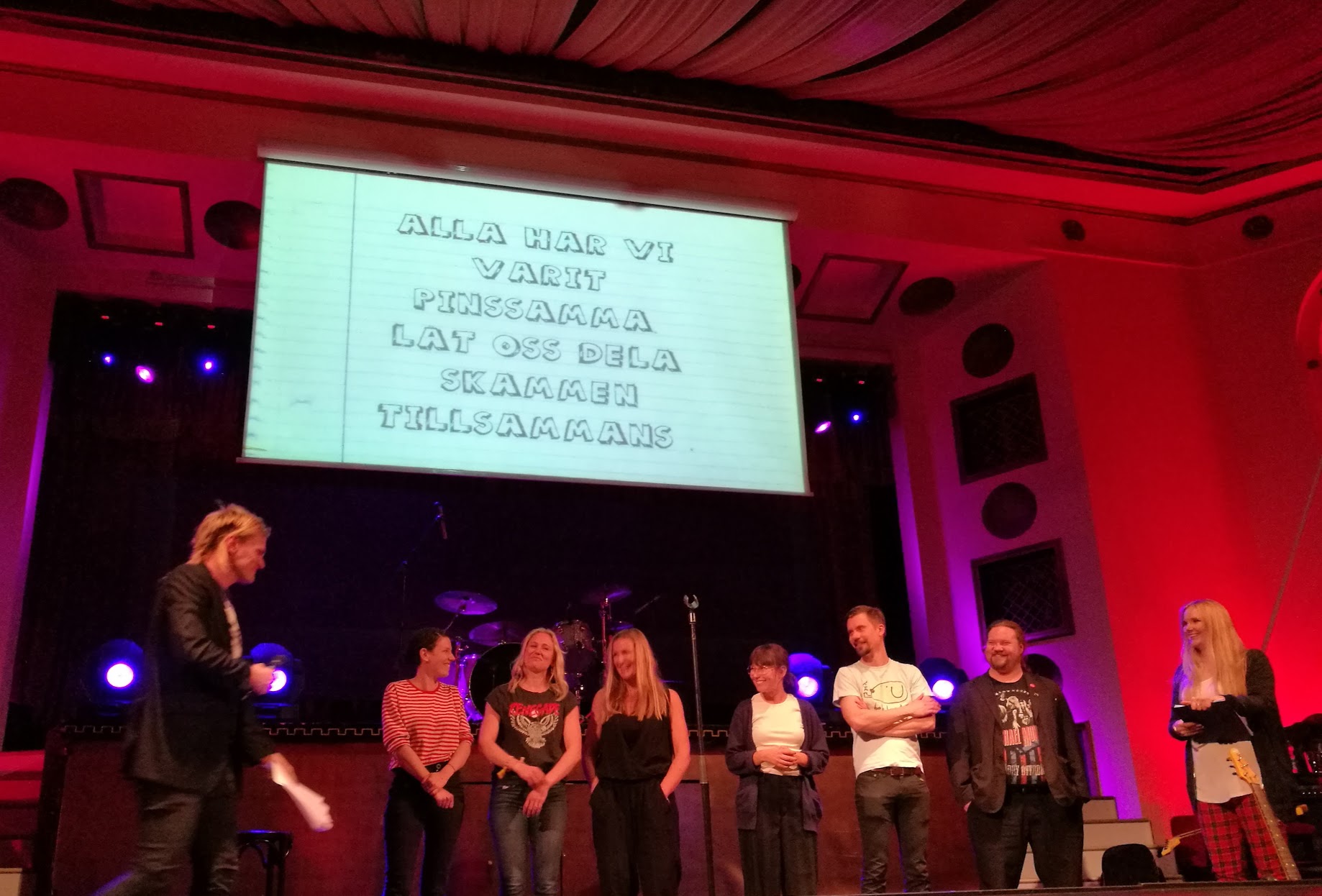 Arrangörerna och alla modiga som vågade sig på scen!