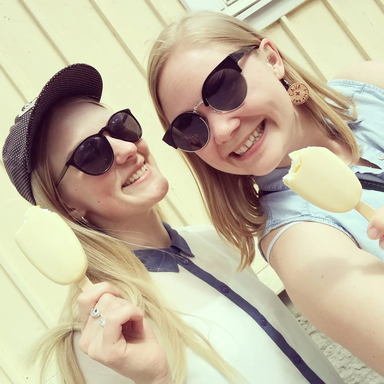 Hanna jag och tog glasspaus på lördagen.