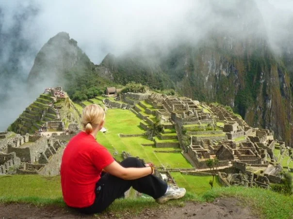 Lilla jag vid Macchu Picchu.