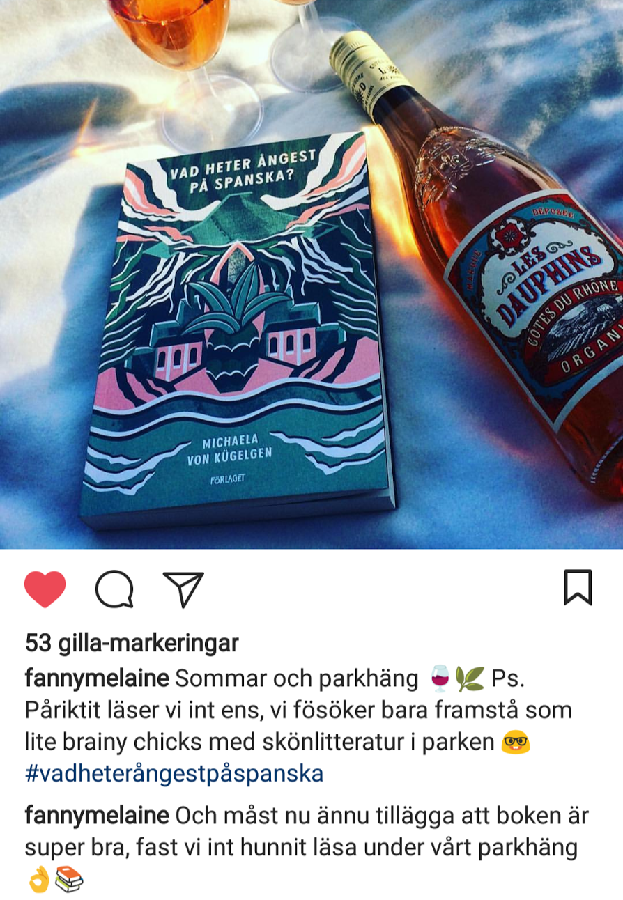 Min bok tycks matcha sjukt bra med detta vin!