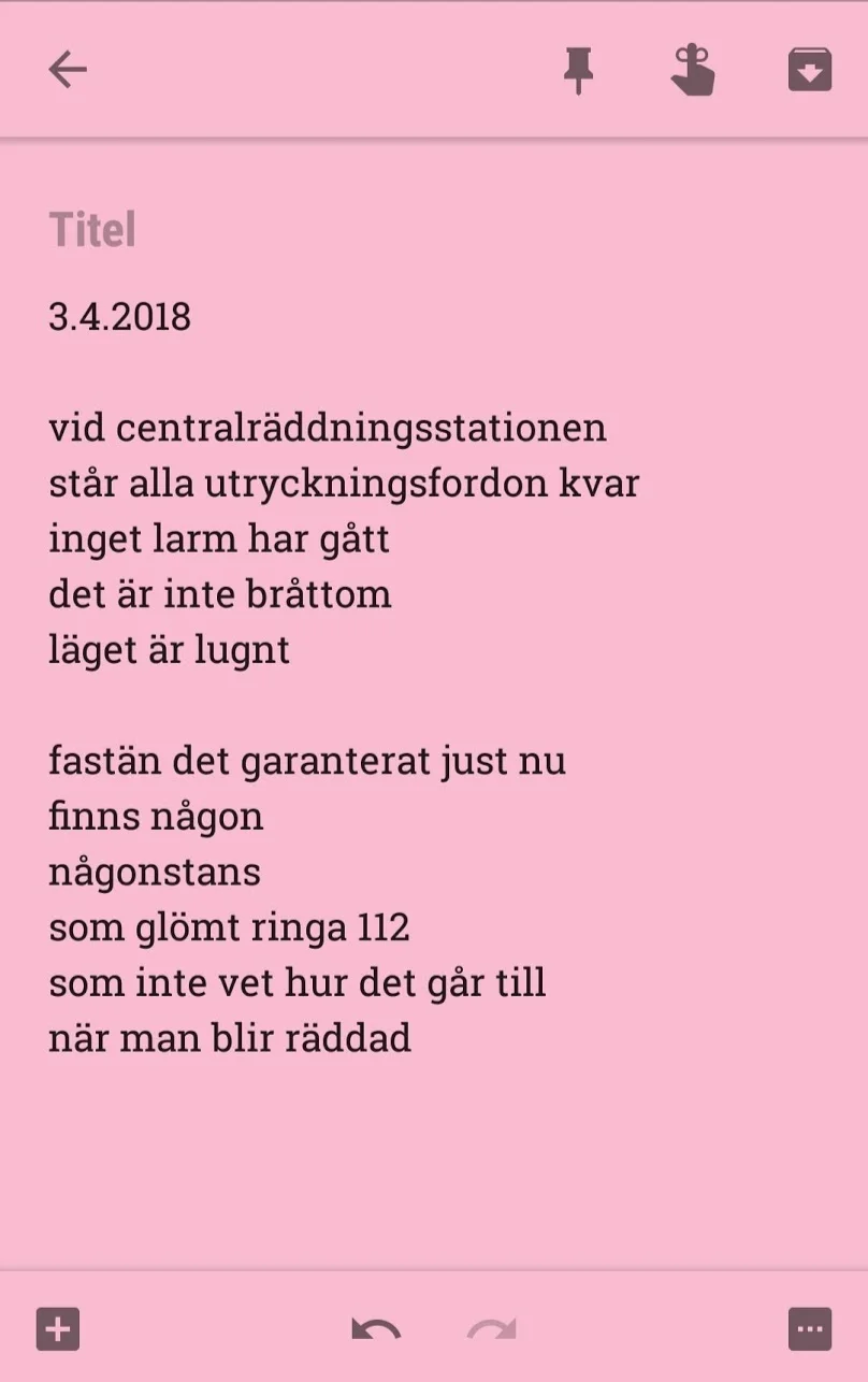 Dagens dikt, var så goda.