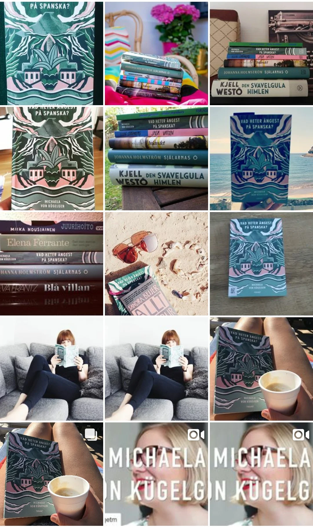 Bilder under hashtaggen #vadheterångestpåspanska på Instagram.