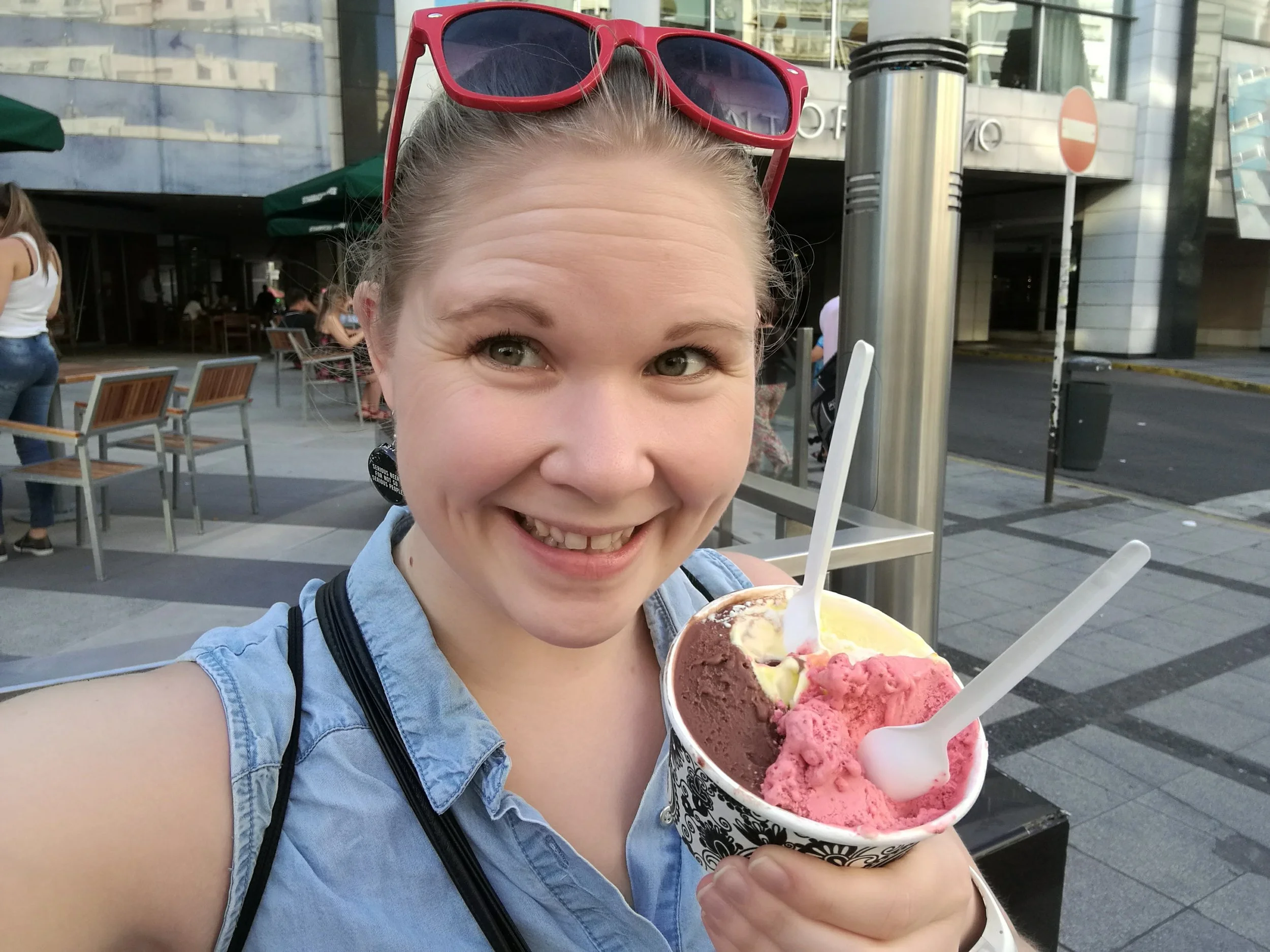 Glad med glass i Buenos Aires för två år sen.