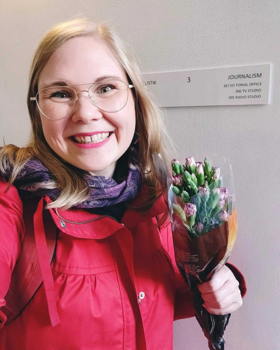 Fick blommor som tack, blev jätteglad!