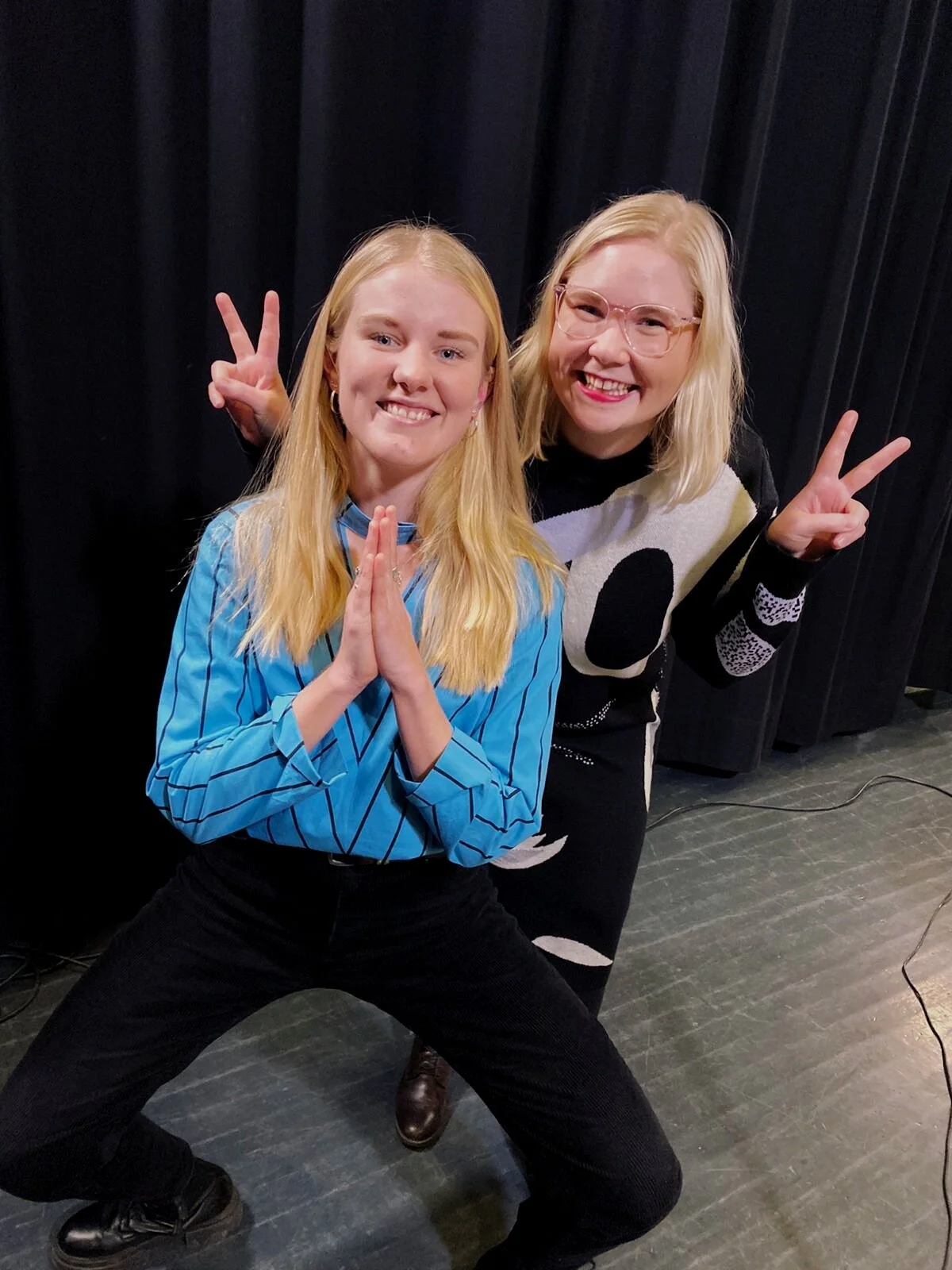 Hanna och jag efter samtalet.