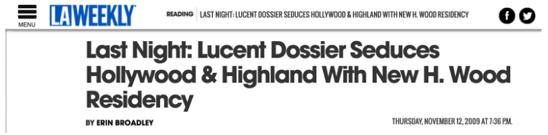 Lucent Dossier Seduces Hollywood