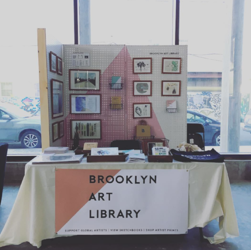 Love this simple assortment of prints displayed by the Brooklyn art library!
