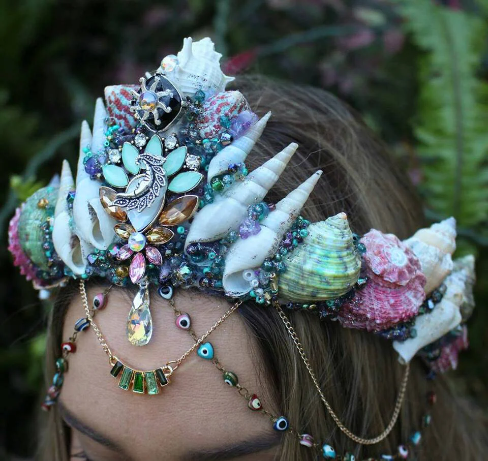 Large Mermaid Crown by Chelsea\'s Flower Crowns Chelsea main image 2