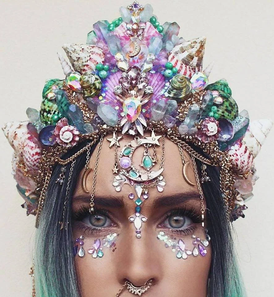 natural mermaid crown — Chelseas Flowercrowns display picture 3