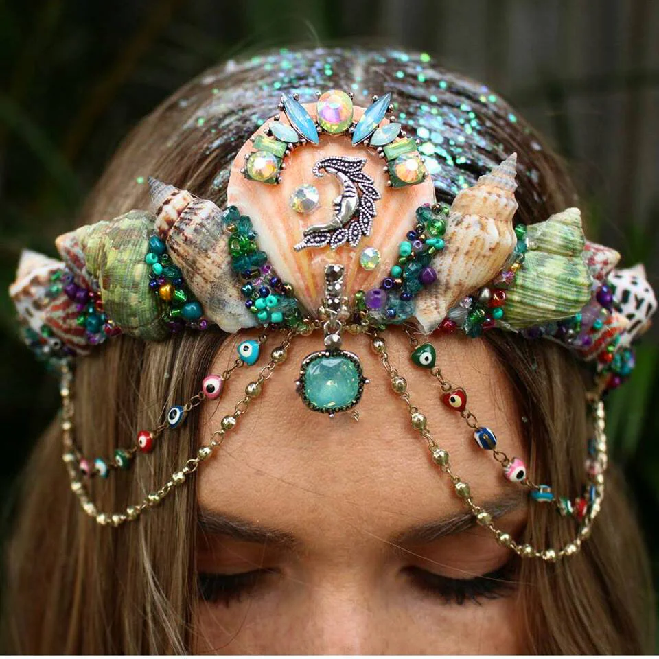 Large Mermaid Crown by Chelsea\'s Flower Crowns Chelsea main image 3
