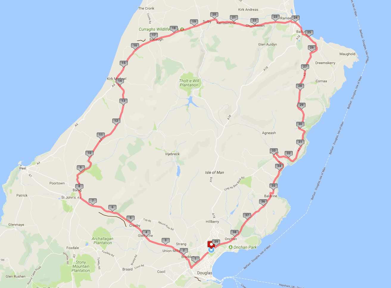 MapMyRide Laxey route.png