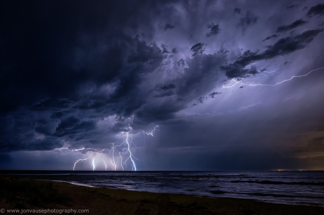 Lightning strike Point Robert Mandurah