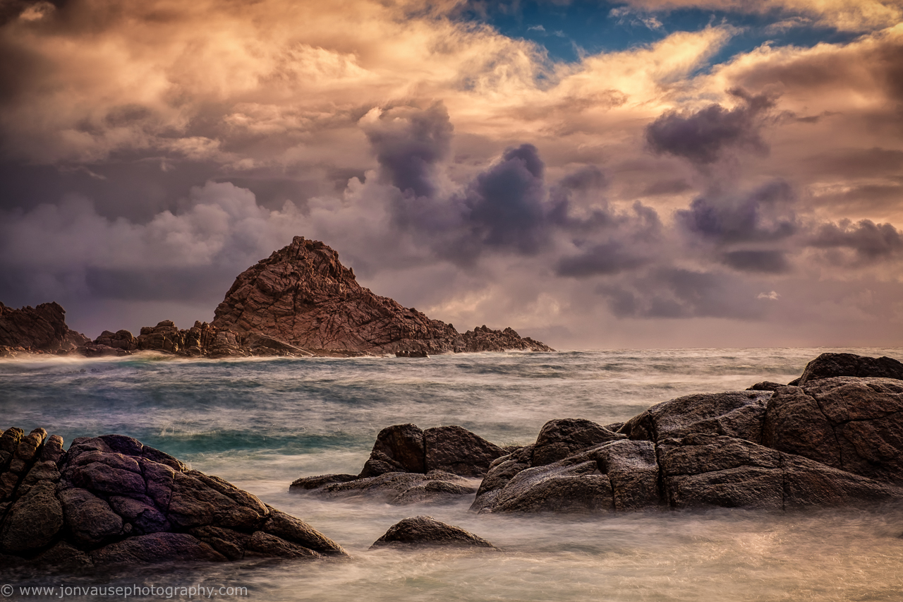 Approaching storm Sugarloaf Rock
